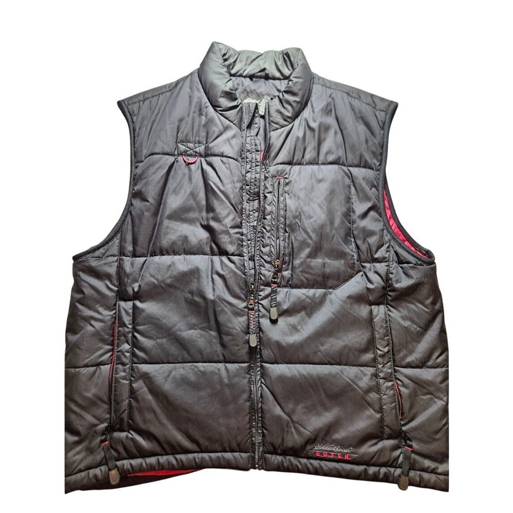 Eddie Bauer EBTEK Mens Black Primaloft Puffer Vest Outdoor Gorpcore Large